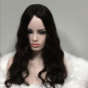 Human hair topper/kippa fall